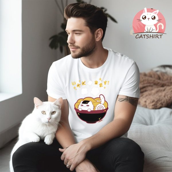 Sassy Kitties Sakura Matsuri Ramen Cat T shirt