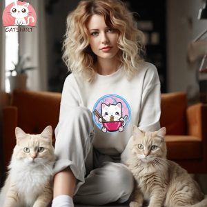 Sassy Kitties Sakura Ramen Cat T shirt