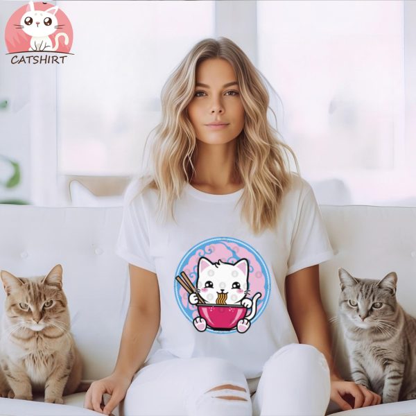 Sassy Kitties Sakura Ramen Cat T shirt