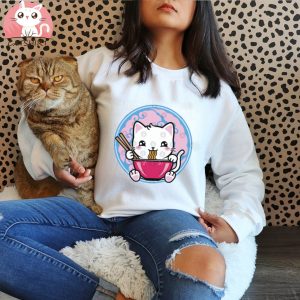 Sassy Kitties Sakura Ramen Cat T shirt