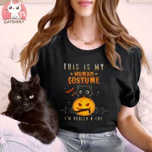 Scary Halloween Black Cat Shirt