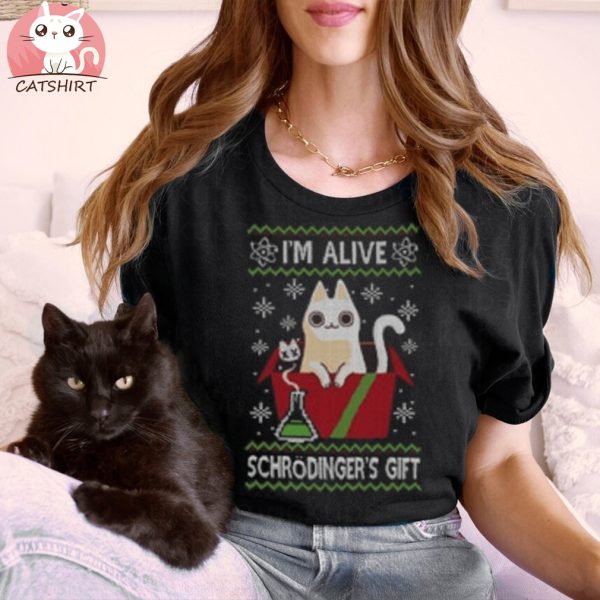 Schrödinger's cat Ugly Christmas Sweater