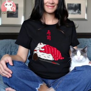 Sleeping Cat Tuna Sushi T Shirt