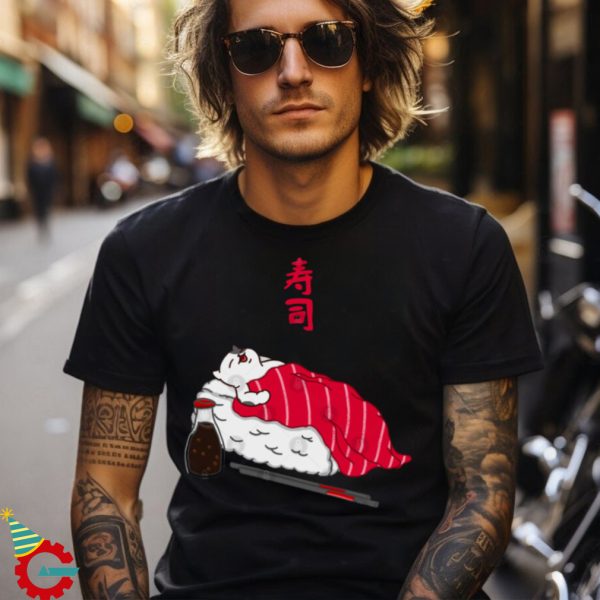 Sleeping Cat Tuna Sushi T Shirt