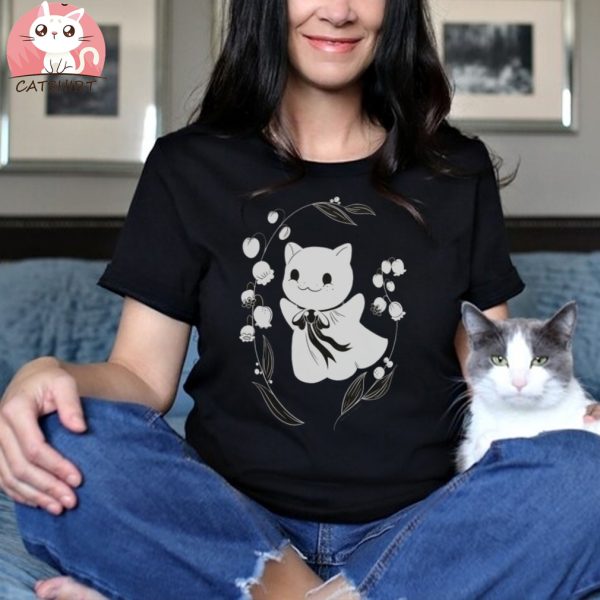 SpooksieBoo Cat Ghost T Shirt