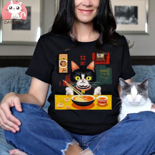 Street Cat Ramen T Shirt