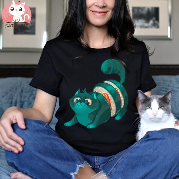 Sushi Cat Funny Gift T Shirt