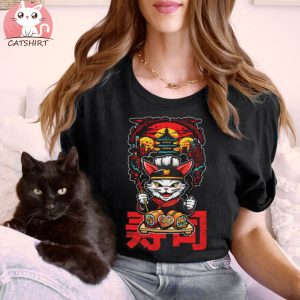 Sushi Chef Cat Funny Kitty Japanese Food Essential T shirt