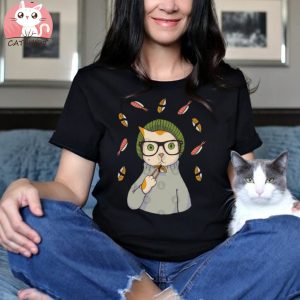 Sushi Hipster Cat T Shirt