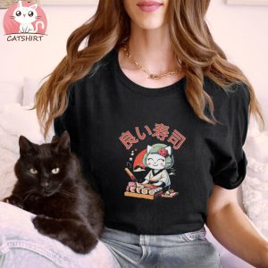 Sushi Kitten Cartoon Unisex Shirt