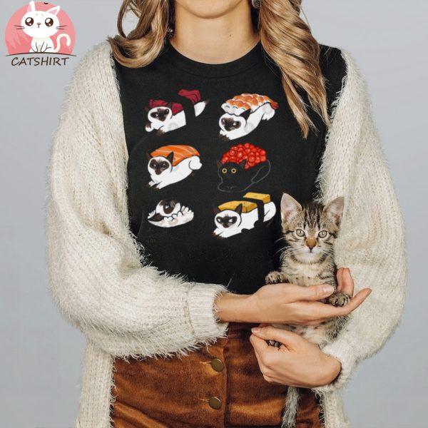 Sushi Siamese Cat T Shirt