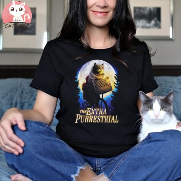 THE EXTRA PURRESTRIAL MEN'S BLACK T SHIRT