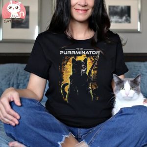 THE PURRMINATOR MEN'S BLACK T SHIRT