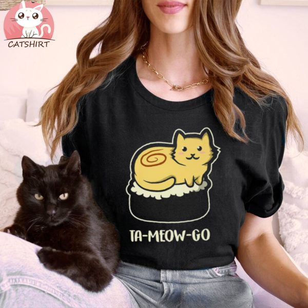 Ta Meow Go Japanese Anime Kawaii Sushi Cat Shirt