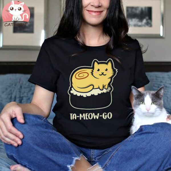 Ta Meow Go Japanese Anime Kawaii Sushi Cat Shirt