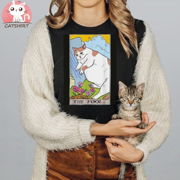 Tarot Cat The Fool Tarot Card Crying Cat Meme T Shirt