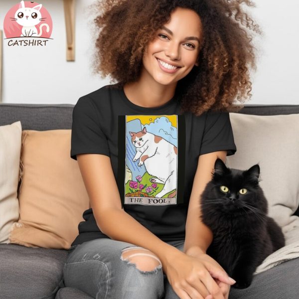 Tarot Cat The Fool Tarot Card Crying Cat Meme T Shirt