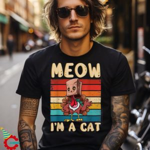 Thanksgiving Cat Funny Fake Cat Meow Thanksgiving Turkey Unisex Shirt