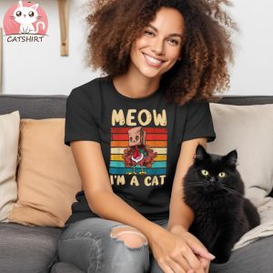 Thanksgiving Cat Funny Fake Cat Meow Thanksgiving Turkey Unisex Shirt