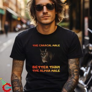 The Big Floppa Male Big Meme Caracal Male Cat Tee Shirt