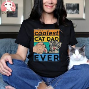 The Coolest Cat Dad Ever Vintage Style Cat Dad Shirt