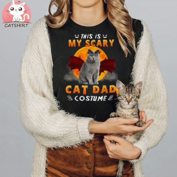 This Is My Scary Cat Dad Halloween British Shorthair Shirt