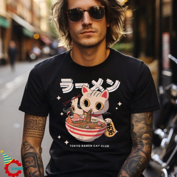 Tokyo Ramen Cat Club Japanese Neko Aesthetic Anime T Shirt