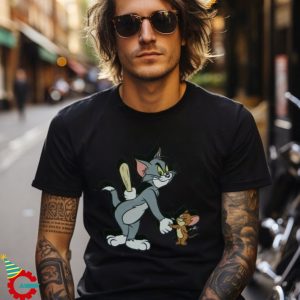 Tom and Jerry Cartoon Hand Shake T Shirt