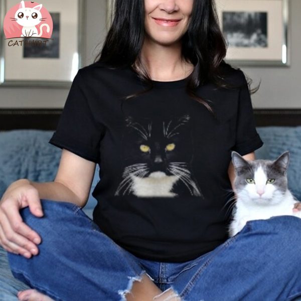 Tuxedo Black & White Kitty Cat Golden Eyes Classic T Shirt