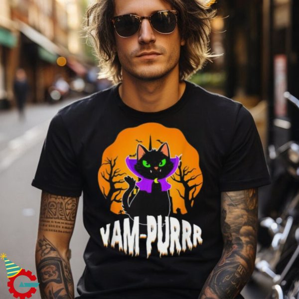 Vampurrr Vampire Cat Bat Halloween Shirt