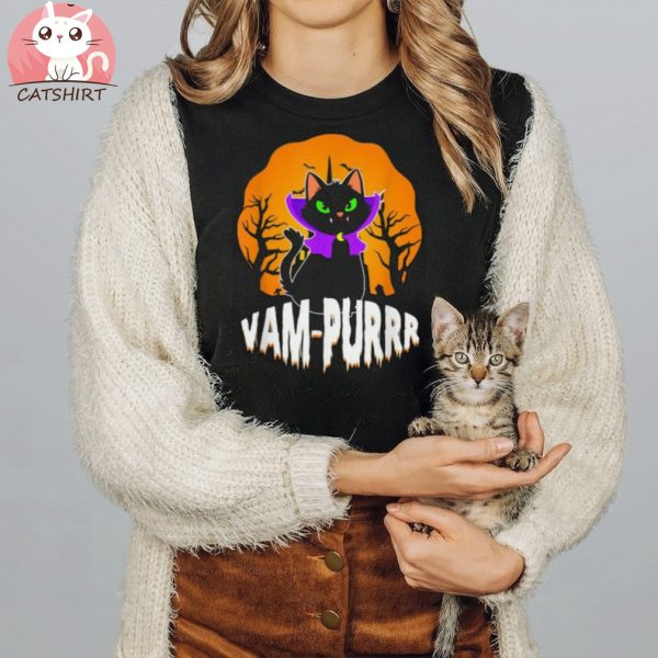 Vampurrr Vampire Cat Bat Halloween Shirt