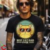 Vintage Best Cat Dad Ever Retro Father’s Day Men Distressed Shirt