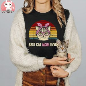 Vintage Best Cat Mom Ever Shirt Cat Mama Mother Gift Shirt