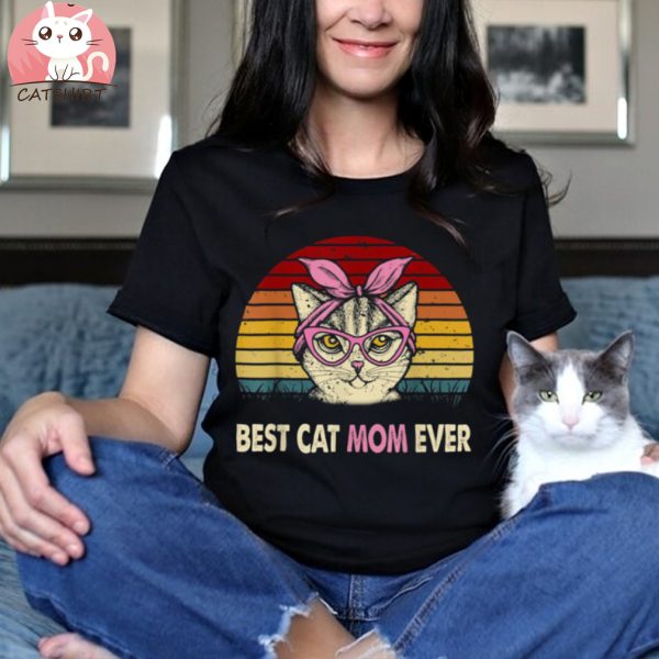 Vintage Best Cat Mom Ever Shirt Cat Mama Mother Gift Shirt