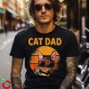 Vintage Cat Dad Retro Style Father’s Day Men Cat Distressed Shirt