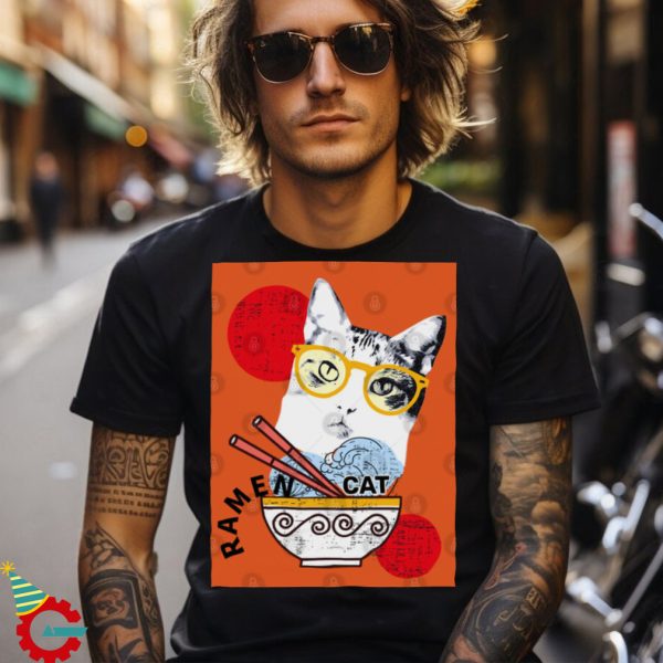 Vintage Ramen Cats Tee Shirt