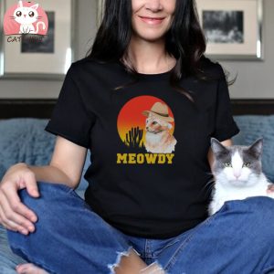 Western Cowboy Meowdy Cat T Shirt