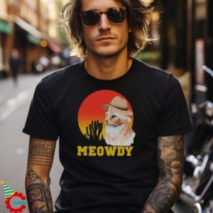 Western Cowboy Meowdy Cat T Shirt