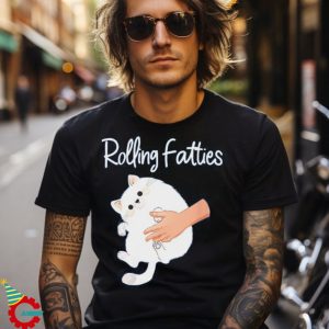 Womens Rolling Fatties Cat Cute Cat Funny Rolling Fatties Cat T Shirt