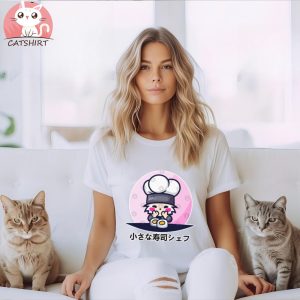 cute chef cook sushi cat T Shirt