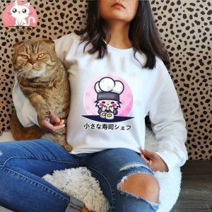 cute chef cook sushi cat T Shirt