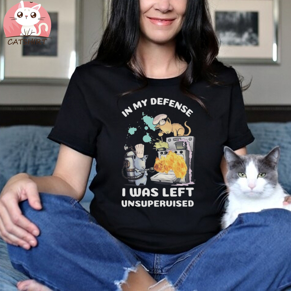 in my defense funny cat lovers shirt