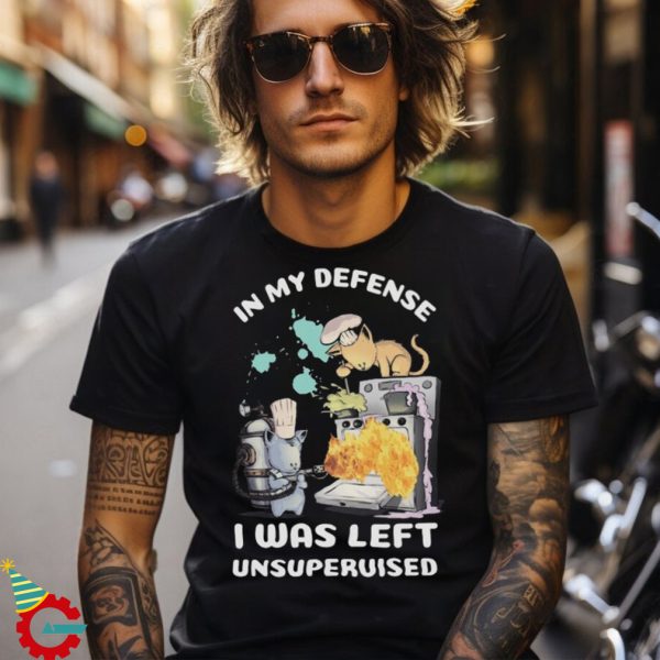 in my defense funny cat lovers shirt