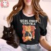 Sparky Here Comes Trouble Cat Printed T shirt