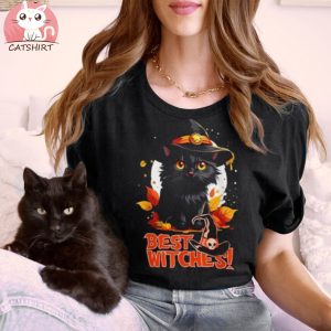 Halloween Cat Lovers Funny Spooky Halloween Scary Black Cat Shirt