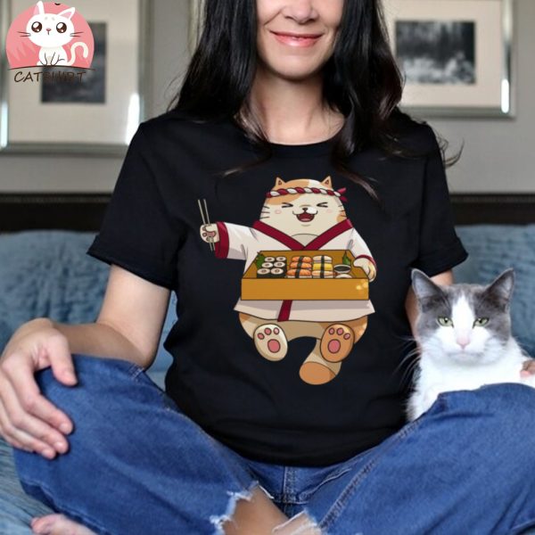 Sushi Chef Cat T Shirt