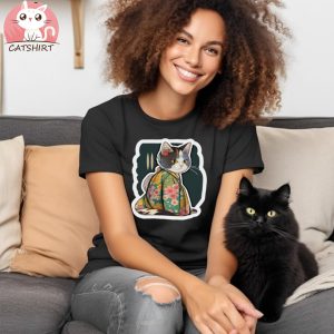 Cat Kimono Look T Shirt