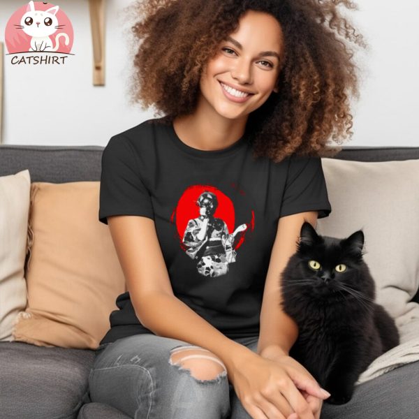 Cat Woman in Japanese Kimono T Shirt