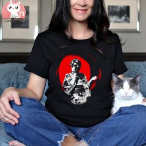 Cat Woman in Japanese Kimono T Shirt