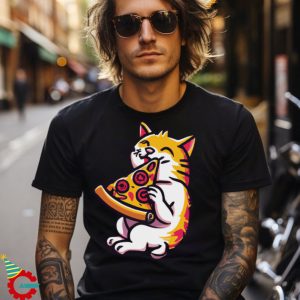 Cat eats pizza T Shirt